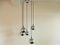 Space Age Chandelier with 5 Chrome Globes, Image 1