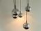 Space Age Chandelier with 5 Chrome Globes, Image 3