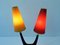 Vintage Table Lamp with Red & Yellow Shades, 1950s 2