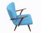 Hellblauer Vintage Sessel, 1950er 3