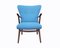 Vintage Light Blue Armchair, 1950s 1