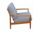 Light Gray Cherry Armchair, 1960s 3