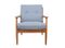 Light Gray Cherry Armchair, 1960s 1