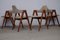 Teak Compass Chairs by Kai Kristiansen for Sva Møbler, 1958, Set of 4, Image 6