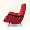 Sedie scultoree in velluto rosso, anni '60, set di 2, Immagine 4