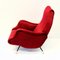 Red Velvet Sculptural Chairs, 1960s, Set of 2 3