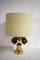Table Lamp with 3 Brass Roses, 1960s, Image 2