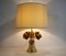 Table Lamp with 3 Brass Roses, 1960s 4