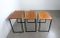 German Walnut Nesting Tables with Metal Frames, 1960s 8