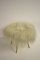 Brass & Sheepskin Ottoman, 1960s, Image 3