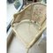 Silla Barrel vintage de falso bambú lacado en crema, Imagen 5