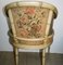 Vintage Cream Lacquered Faux Bamboo Barrel Chair, Image 6
