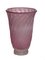 Jarrón de cristal de Murano Scavo en rosa de Gino Cenedese, años 50, Imagen 1