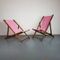 Vintage Pink Deck Chairs, Set of 2, Image 1