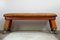 Vintage Leather Bench, 1930s 11
