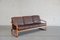 Vintage Brown Leather & Teak Sofa from Möbelfabrik Holstebro 17