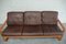 Vintage Brown Leather & Teak Sofa from Möbelfabrik Holstebro 7