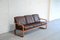 Vintage Brown Leather & Teak Sofa from Möbelfabrik Holstebro, Image 6