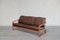 Vintage Brown Leather & Teak Sofa from Möbelfabrik Holstebro 9