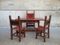 Antique Desk & 3 Chairs from Caltagirone, Image 12