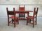 Antique Desk & 3 Chairs from Caltagirone 10