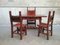 Antique Desk & 3 Chairs from Caltagirone, Image 10
