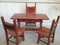 Antique Desk & 3 Chairs from Caltagirone 11