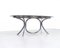 Large Space Age Stainless Steel Dining Table with Smoked Glass Top 2