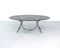 Large Space Age Stainless Steel Dining Table with Smoked Glass Top 1