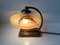 Danish Brass & Marbled Glass Table or Wall Lamp, 1940s 4