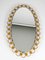 Mid-Century Oval Mirror from Hillebrand Lighting, 1960s 2