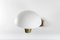 Scandinavian Brass & Opaline Glass Wall Light, 1940s 8