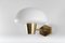 Scandinavian Brass & Opaline Glass Wall Light, 1940s 4