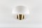 Scandinavian Brass & Opaline Glass Wall Light, 1940s 2