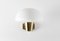 Scandinavian Brass & Opaline Glass Wall Light, 1940s 10