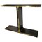 Italian T Console Table in Iron & Brass by Giacomo Cuccoli, Image 1