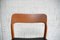 Vintage Teak & Leather Model 75 Chairs by Niels Møller for J.L. Møllers, Set of 2 9