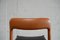 Vintage Teak & Leather Model 75 Chairs by Niels Møller for J.L. Møllers, Set of 2 8