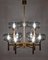 Swedish Chandelier in Brass & Glass by Holger Johansson for Westal, Image 6