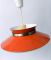 Lampe à Suspension Orange par Carl Thore pour Granhaga, 1970s 3