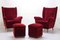 Mid-Century Armchairs with Poufs by Gio Ponti, 1940s, Set of 2, Image 1