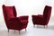 Mid-Century Armchairs with Poufs by Gio Ponti, 1940s, Set of 2 8