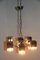 Italian Brass, Glass & Chromed Metal Cubic Chandelier by Gaetano Sciolari, 1970s 2