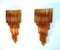Large Amber Murano Wall Sconces, 1980s, Set of 2 4