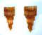 Large Amber Murano Wall Sconces, 1980s, Set of 2, Image 4