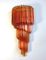 Large Amber Murano Wall Sconces, 1980s, Set of 2 7