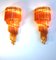 Large Amber Murano Wall Sconces, 1980s, Set of 2 11