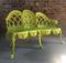 Yellow French Metal Garden Bench, 1960s 6