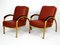 Leather & Metal Lounge Armchairs by Norman Bel Geddes for Simmons Company U.S., 1940s, Set of 2 2