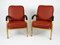 Leather & Metal Lounge Armchairs by Norman Bel Geddes for Simmons Company U.S., 1940s, Set of 2 1